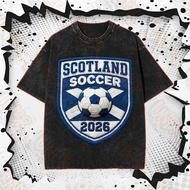 COD (Delivery in 24 hours)World Cup large format washed t-shirt, comfortable fashion short t-shirt, 