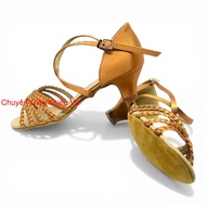 SoulDancer Girls Latin Dancesport Shoes 216B Heel 4.5cm (216TEN) - Stiletto Heel (Free Shoe Bag)