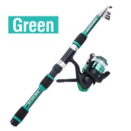 AKAKUMA 1 Set Fishing Rod and Reel Combos 1.8M Glass Fiber Telescopic Fishing Rod With 5.2:1 Spool F