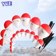 YVE 10Pcs/Set Fishing Bobber, Fishing Tackle EVA Fishing Float, 3/5/10/20g Red White High Quality Fl