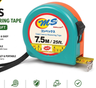 MS MARKSMAN Measuring Tape 3.5M/12FT & 7.5M/25FT Retractable Steel Tape Measure Metric & Imperial Sc