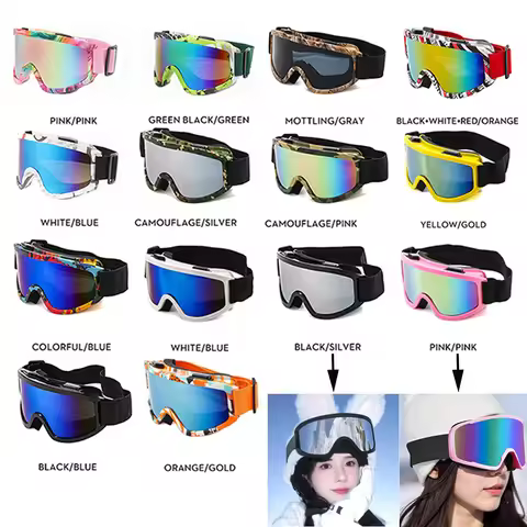 Protective Goggles Motorcycle Helmet Outdoor Sports Windproof and Dustproof Goggles Skiing Goggles o