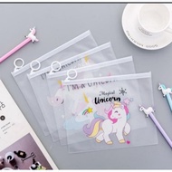 Colored pencil cases for cosmetics etc. Unicorn series