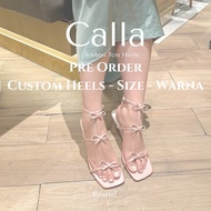 ROSEFEL - Pre Order Custom Calla Ribbon Heels | Women's Heels | Ribbon Heels | Bridesmaid Heels