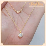 สร้อยคอทองคำอิตาลี 18K (au750) พร้อมจี้คิวบิกเซอร์โคเนียรูปหัวใจทองคำแท้ 99.99% น้ำหนัก 1.2 กรัม ของ