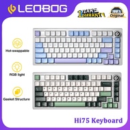 AULA LEOBOG Hi75 75% Mechanical Keyboard 81 Keys Wired Hot Swap RGB Gasket Structure With Knob Custo