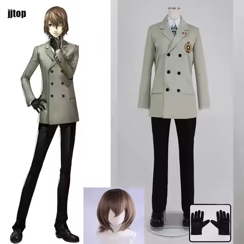 Persona 5 Cosplay Goro Akechi School Uniform P5 Costumes Suits Cosplay Costume Outfits wig Custom Ma