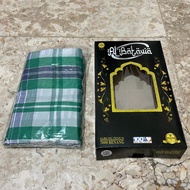 Sarung Al-Batavia Dewasa Motif Dobby SALUR KOTAK dan SABUK Ukuran 105x120 cm Sarung Tenun Bahan Cott