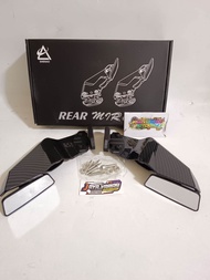 NEW REAR MIROR ~ SPION WINGLET AERO H2 NEW MODEL CARBON/KARBON KACA PUTIH FAIRING NEW STYLE UNIVERSA