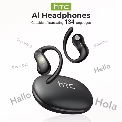 HTC Original NE19 AI Translate Bluetooth Earphones OWS Open Ear Business Travel Wireless Headphones