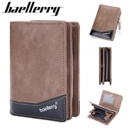 Baellerry Short Men Wallets Fashion New Card Holder Multifunction Organ Leather Purse For Male Zipper Wallet With Coin Pocket Color-Block Card Pack
