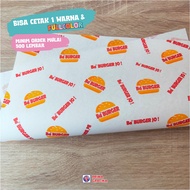 CUSTOM Foodgrade Baking Paper 21 x 21 cm - Wrappaper Wrapping Paper/ Prima Grafika Paperwrap/