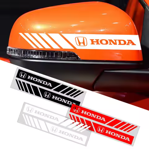 2Pcs Car Rearview Mirror Side Decal Stripe Sticker Vehicle Body For Honda Civci CRV Accord Mugen Pre