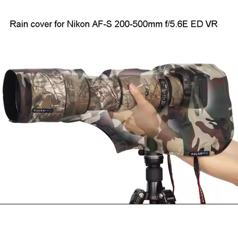 ROLANPRO M Rain Cover Raincoat for Nikon AF-S 200-500mm, Canon RF 100-300mm F2.8, Canon RF 200-800mm