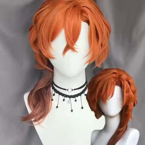 Clearance Sale! Budget Chuya Nakahara Cosplay Wig | Heat Resistant Fiber, No Trim Needed, Ready to W