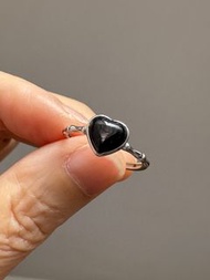 金運石S925 純銀心形戒指 Hypersthene S925 silver ring, rings,bracelet,bracelets,earring,earrings,pendant,penda