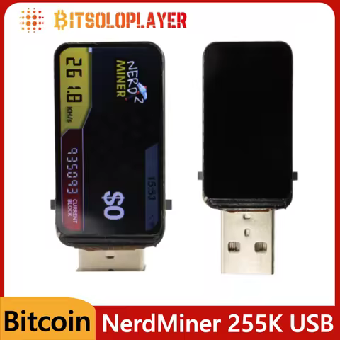 Mini Bitcoin USB Miner NerdMiner 255KH/S Small USB BTC Crypto Miner Solo Lottery Miner With Latest F