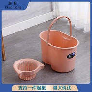 S-T🔰Mop Bucket Household Manual Squeeze Water Hand Pressure Ground Handle Plastic Rotary Twist Bank Slip Old Pier One Pi