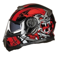 GXT Helmet for Men Motorcycle Full Face Helmet Personality Cool Motorcycle Dual Visor Open Face Helm