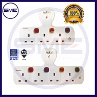 2Way/3Way/4Way/8Way T-Type Adaptor Extension Socket With Individual Swithced & Neon & Surge Protecto