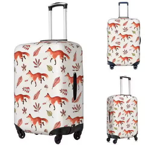 Fall Fox Watercolor Pattern Suitcase Cover Protection Elastic Trip Luggage Protector Covers for 18-3
