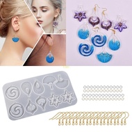flgo Unique Earring Mold Resin Jewelry Mold with Earring Silicone Molds Earring Hooks