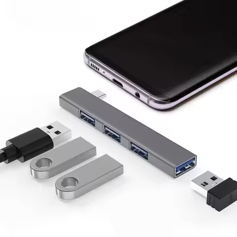 USB C Hub 3.1, 4-Port USB 3.0 Splitter OTG Adapter, Multi Port Type C Extension Dock for Laptop PC X