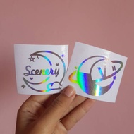 Custom HOLOGRAM MOON STICKER