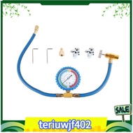 【●TI●】R134A Refrigerator Freon Recharge Hose Kit, R134A AC Refrigerant Charging Hose Gauge, Piercing