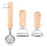 3PCS Ravioli Pasta Cutter Set, Ravioli Stamp Maker with Wooden Handle Ravioli Cutter Ravioli Maker f