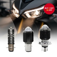 Black Rhino Dual-Color LED Mini Projector Headlamp for Motorcycles & Scooters - H4 BA20D PX15D H6  L