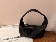 Bucks & Leather Black Hobo Bag