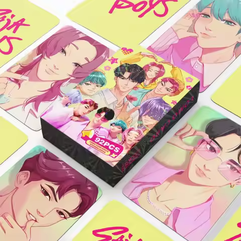 New 92 small cards kpop witch hunter girl group surrounding Shaka boy group collection photo card mi