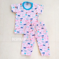 Qkids Boys and Girls Pajamas Size S Ages 2 3 4 Years Short Sleeves Long Pants Libby Material