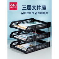 得力文件座 9209 Desktop File Organizer 3 Tier Rangka Fail Dokumen Penyusun Fail Meja Kabinet Fail 3 Lapis