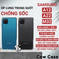 Samsung A12, A22, M32 4G Case|5g Flexible Silicone Shockproof In Cowcase | Phone Case ss galaxy silicon DEOT