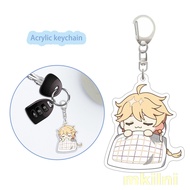 New Arrival Genshin Impact Game Figures Keychain SAYU Yoimiya Kazuha Kamisato Ayaka Rosaria Collection Acrylic Metal Key Chain