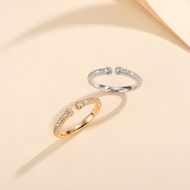 Cincin Titanium Fashion Ring Aksesoris Lapis Emas Korea Cincin Wanita