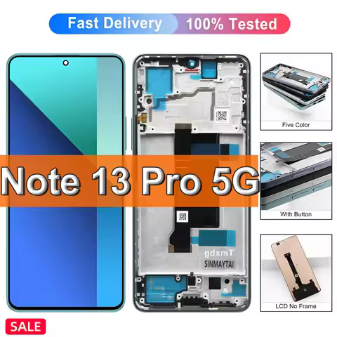 Display for Xiaomi Redmi Note 13 Pro 5G 2312DRA50C LCD Display Digital Touch Screen Assembly Note 13
