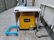 หลังคาปั้มน้ำ สแตนเลส SUS แท้ 304 แบบถังเหลี่ยม ขนาด กxยxส 42x36x45cm.