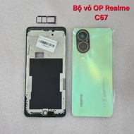 Oppo Realme C67 set (back cover, orange glass, buttons, seamless bones)