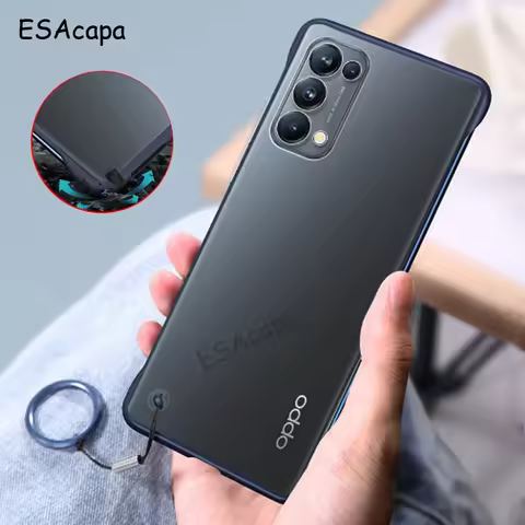 For OPPO Reno 5 Pro 5G Case Frameless Translucent protection Lens Hard PC Matte Phone Case For OPPO 