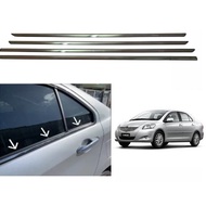 Toyota Vios 2008 Door Window Trim Panel Door Moulding Chrome Cover Frame Lining