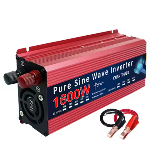 Inverter 12v/24v To 110v/220v Pure Sine Wave Inverter 12v 220v 1000W 1600W DC To AC Portable Auto Co