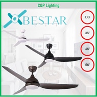 (Installation Promo) Bestar Star 3 36"/ 46" / 56" DC 3 Blades Ceiling Fan with 3 Tone LED and Remote
