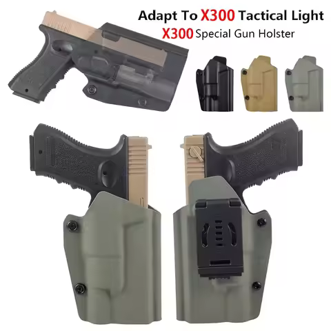 Kydex Tactical X300U Holster Belt Clip Holsters For G17 G19 G19x G45 with X300 Ultra Flashlight Hunt