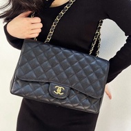 CHANEL黑金荔枝皮JUMBO COCO30cm/A58600