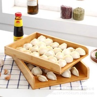 Simple Bamboo Wooden Kitchen Dumpling Tray Multi-Size Stackable Dumpling Wooden Plate Frozen Dumplin