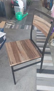 工業風木紋餐桌椅2入組-需自取