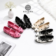 RÈYORA CRUELLA Polka Dot Velvet Flatshoes